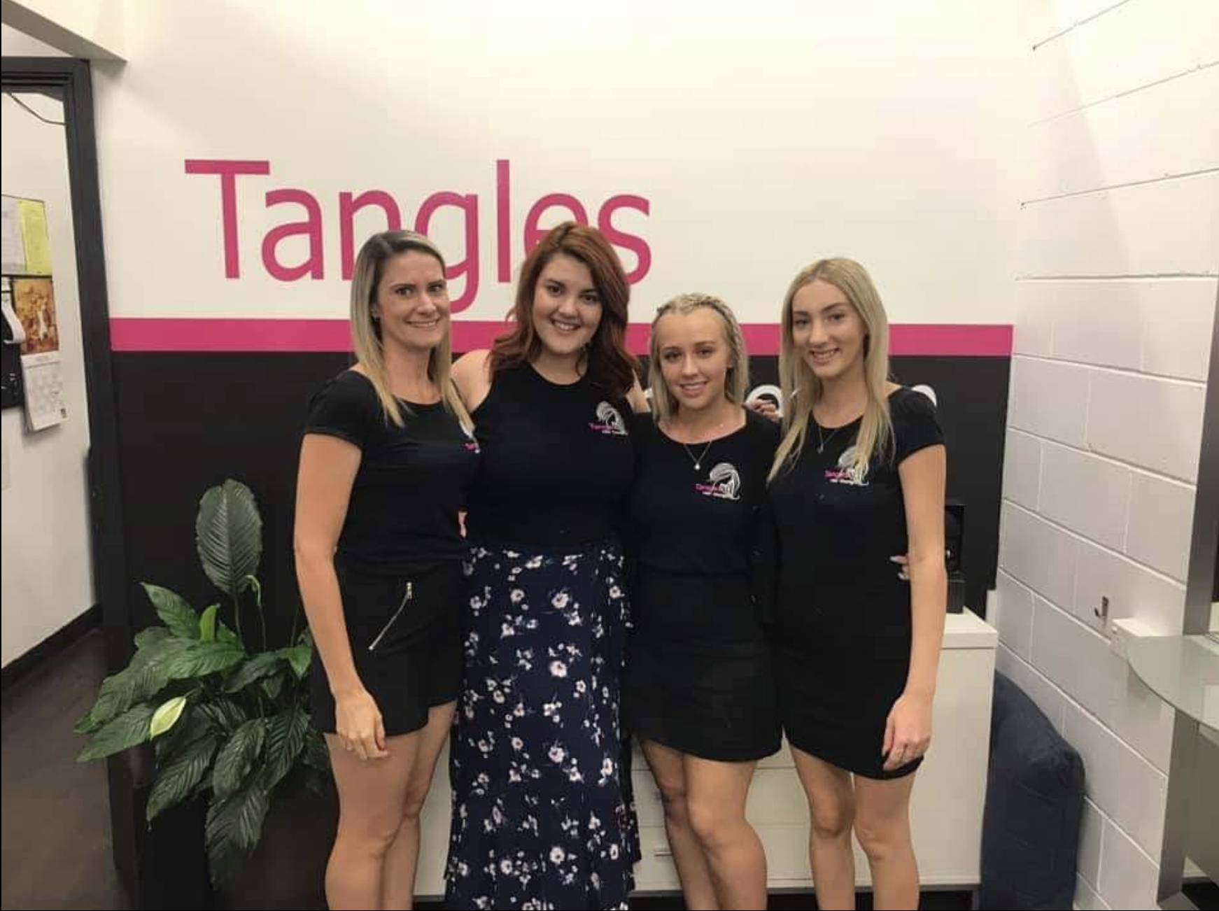 Tangles Hair Design salon atmosphere